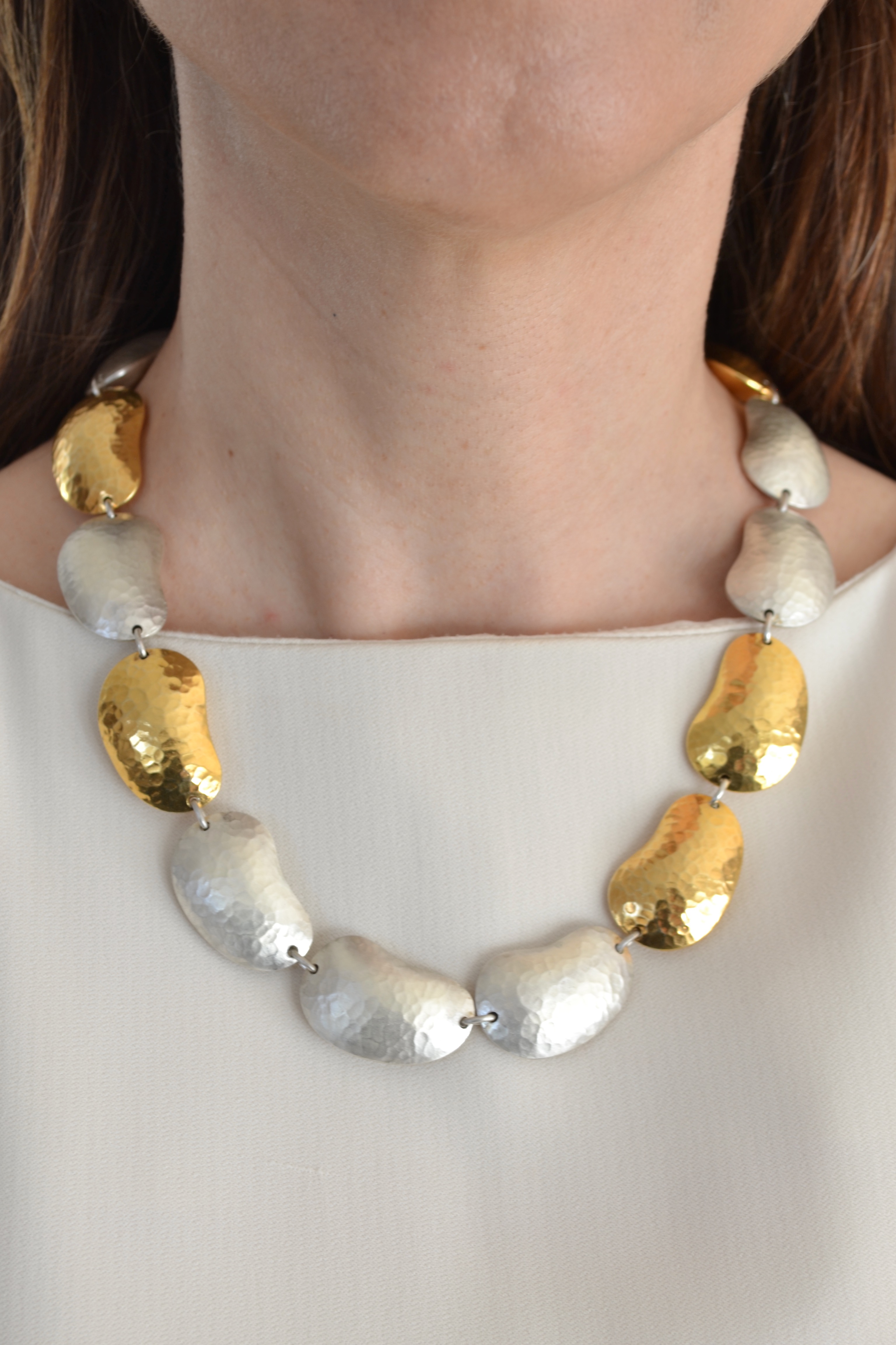 Gold Plated Silver Necklace – Large Beads – Dilly Avenue